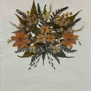Handmade Pressed Dried Real Flower Greeting Card - Floral Arrangement