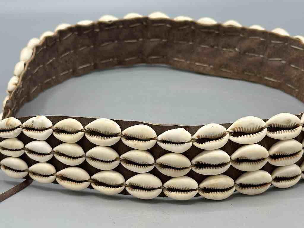 Ceinture ethnique en toile avec embouts en cuir - Roberto Garrudo