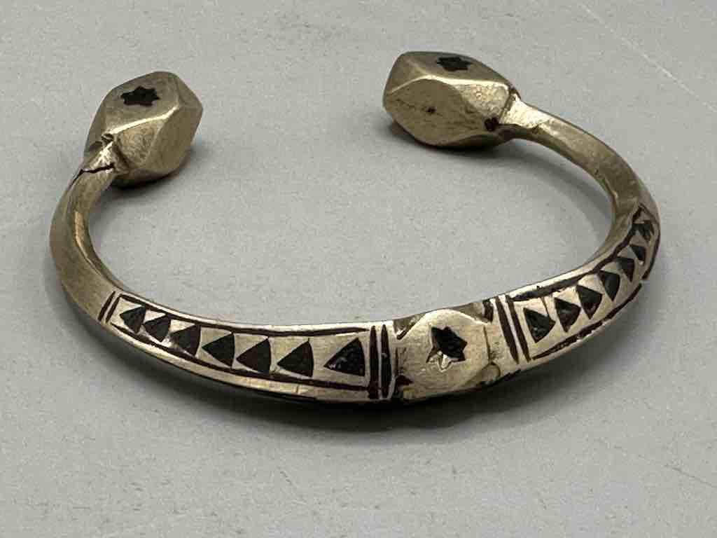 Heavy Tuareg Coin Silver Inlaid Bracelet - Etsy