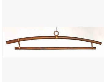 Bamboo Textile Hangers - Raised Center Style - 16" Interior Width