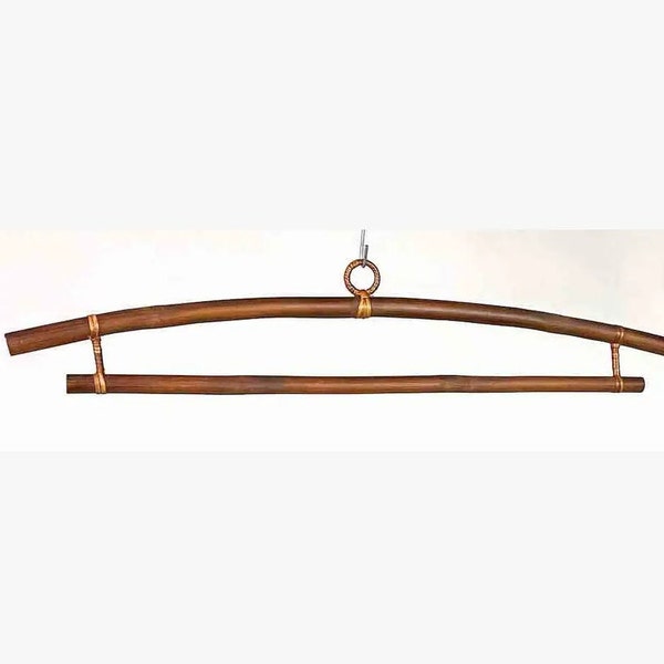 Bamboo Textile Hangers - Raised Center style - 28" Interior Width