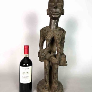 Ashanti Mother Suckling Child Spirit Statue | 24&quot;