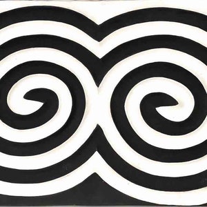 Imigongo Royal Tutsi Rwanda Geometric Tableaux | 12 X 16