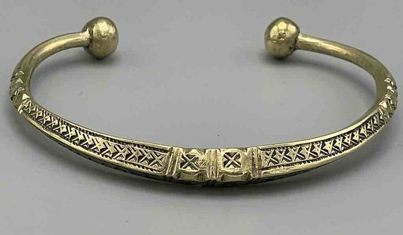 Tuareg Etched Metal Bracelet - image 3