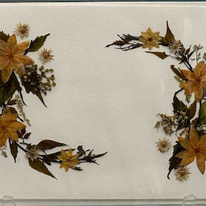 Handmade Pressed Dried Real Flower Greeting Card - Floral Frame