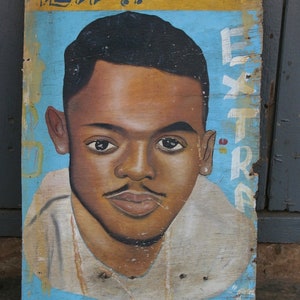 Original Authentic Vintage African art Barber sign section-Ghana