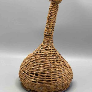 Vintage Traditional Woven Rattan Rattle Musical Instrument