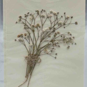 Handmade Pressed Dried Real Flower Greeting Card - Floral Arrangement