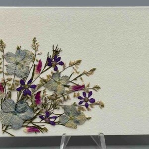 Handgemaakte geperste gedroogde echte bloem kleine cadeaukaart - Floral Corner