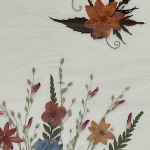 Handmade Pressed Dried Real Flower Greeting Card - Floral Arrangement