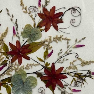 Handmade Pressed Dried Real Flower Greeting Card - Floral Corner
