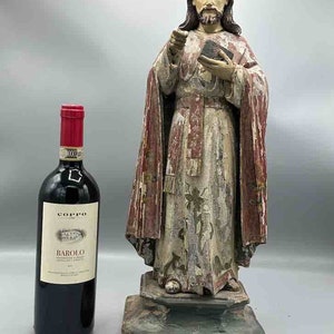 Antique Vietnamese Catholic Jesus the King Saint Figure