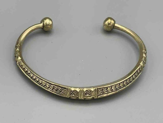 Tuareg Etched Metal Bracelet - image 1