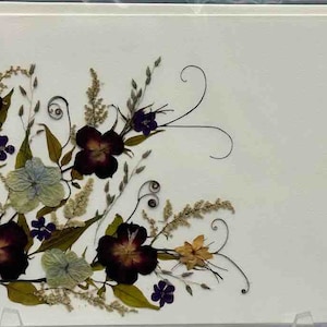 Handmade Pressed Dried Real Flower Greeting Card - Floral Corner