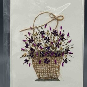 Handmade Pressed Dried Real Flower Greeting Card - Floral Arrangement