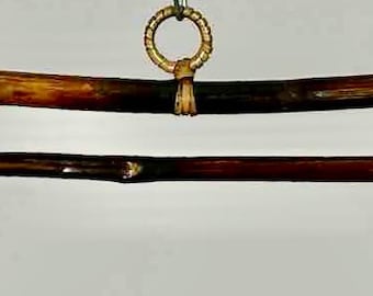 Bamboo Textile Hanger for 12" Wide Tapestry - Pagoda style