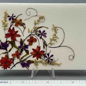 Handgemaakte geperste gedroogde echte bloem kleine cadeaukaart - Floral Corner