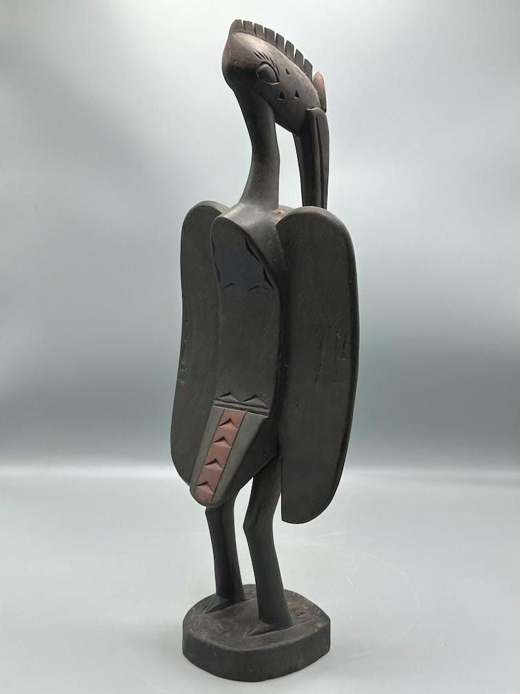 Senufo Contemporary クロサイチョウ像 | 19インチ - マリ - Etsy 日本