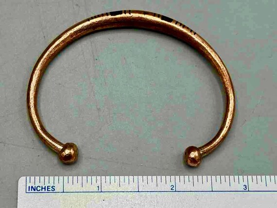 Tuareg Double Bar Multiple Stripe Inlay Copper Br… - image 7