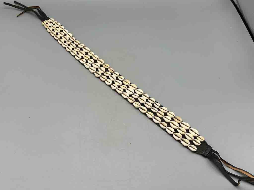African Cowrie Shell Belt - Leather Tie, Cultural Waistband - Etsy