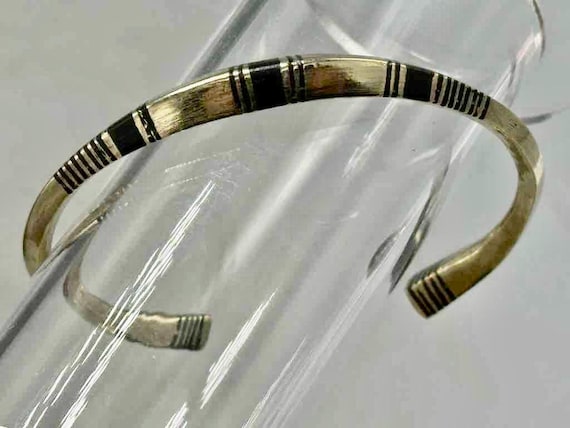 Tuareg Triple Bar Multiple Stripe Inlay Squared B… - image 8