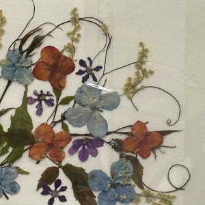 Handmade Pressed Dried Real Flower Small Gift Card - Floral Corner