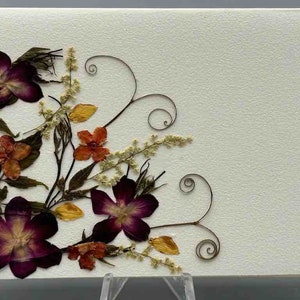 Handgemaakte geperste gedroogde echte bloem kleine cadeaukaart - Floral Corner