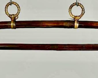 Bamboo Textile Hanger for 12" Wide Tapestry - Double Loop Style