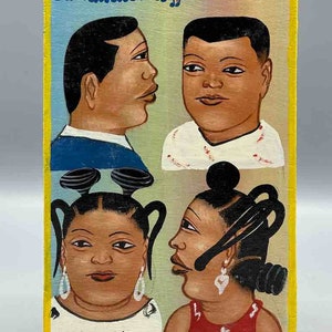 Small Multiple head Barbershop Sign from Benin