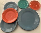 Vintage FiestaWare Replacements 1 Dinner Plate, Salad Plates and Saucers - Homer Laughlin China Co
