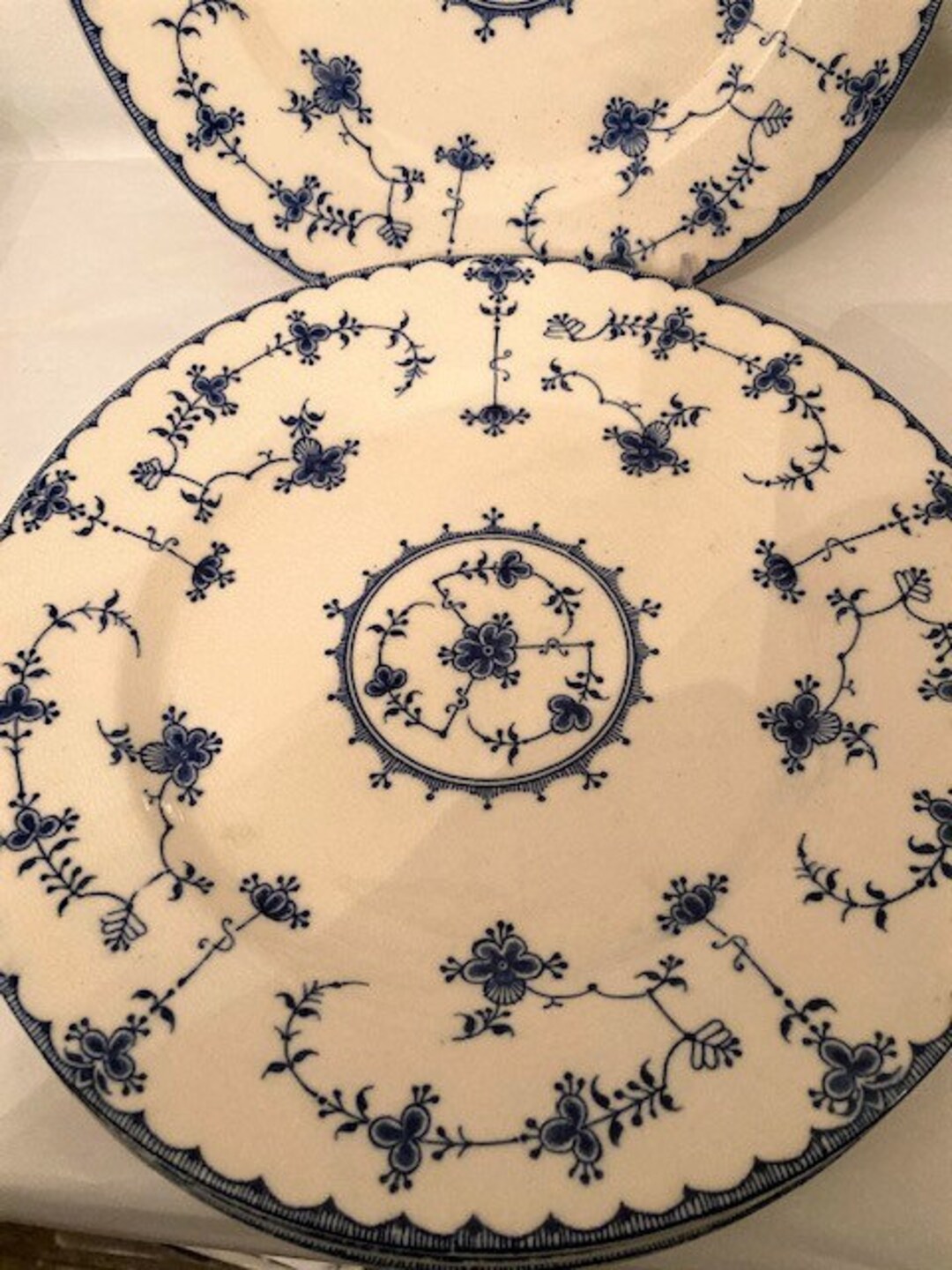 Vintage Delft Blue Dinner Plate by Maruta, Denmark Style Blue and White