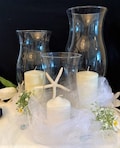 Vintage Crystal-Clear Glass Hurricane Shade Variety of Size - X-Larger, Large and Medium-Home Decor