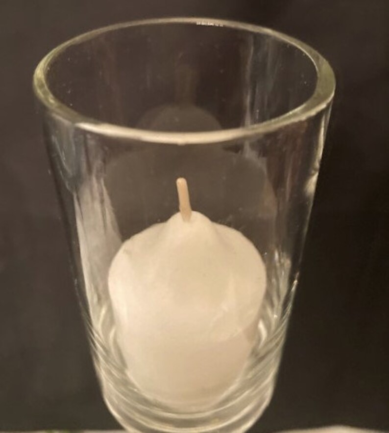 Vintage Tall Long Stemmed Clear Glass Votive Holder & Large Etsy