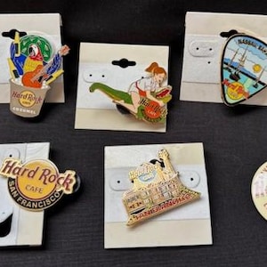 Vintage Vielfalt Sammler Hard Rock Cafe Pins und Button-Collection-selten-Multi City