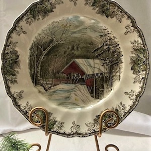 Vintage Johnson Bros Collectors Plate Historic America. Thanksgiving Plate-Made in England