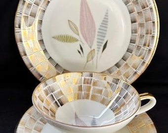 ドイツヴィンテージ schirnding bavaria トリオセット Bavaria Schirnding Art Deco Porcelain Trio Set - Cup, Saucer and