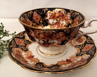 Vintage Royal Albert Bone China "Heirloom" Pattern Teacup and Saucer - Made in England