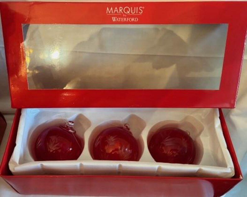 Vintage Waterford Elements Star Ball Holiday Heirlooms Ornament & Set ...