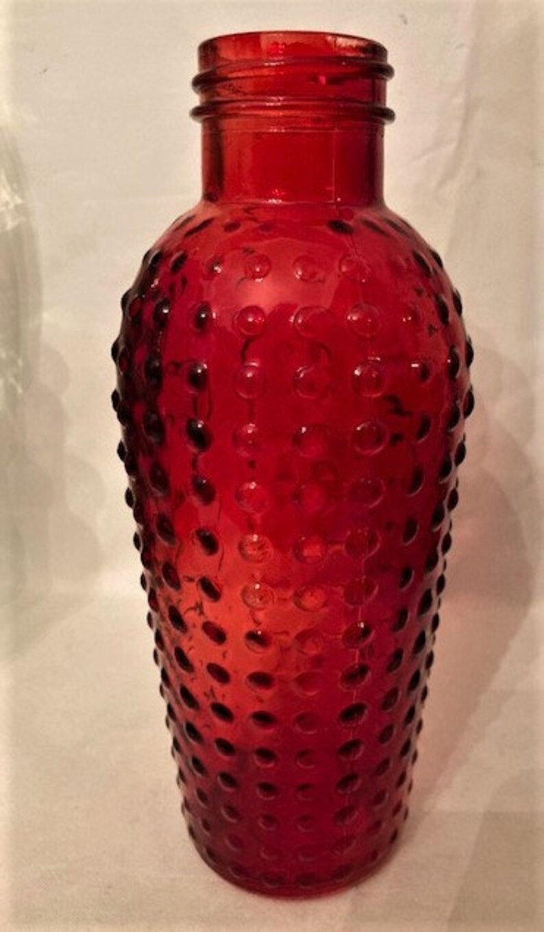 Vintage Decorative Colored glass bottles Horizontal Ribbed Etsy