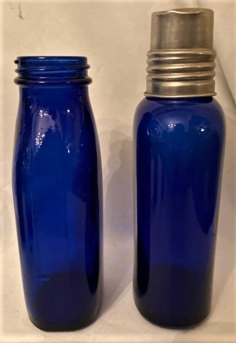 COBALT BLUE GLASS Antique Medicine Bottles Vintage Milk of Etsy