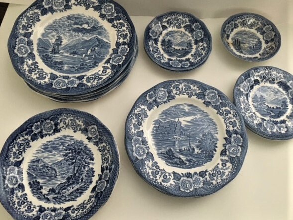 Vintage Lochs of Scotland China Replacement Plates-  Royal Warwick ma…