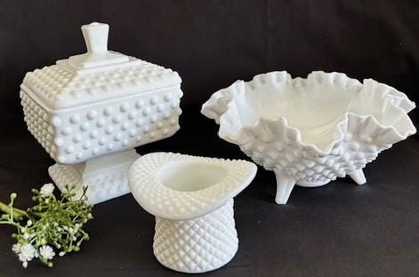 Westmoreland Milk Glass Candy Dish - Etsy