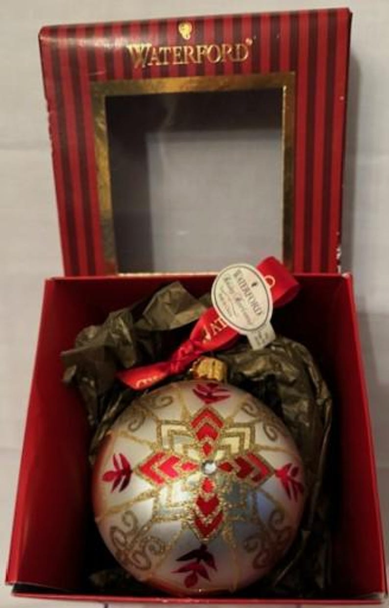 Vintage Waterford Elements Star Ball Holiday Heirlooms Ornament & Set ...