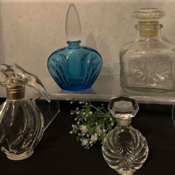 Vintage Variety Size Assorted Empty Perfume Bottle by Nina Ricci/Chloe Narcisse-Bedroom Accessory