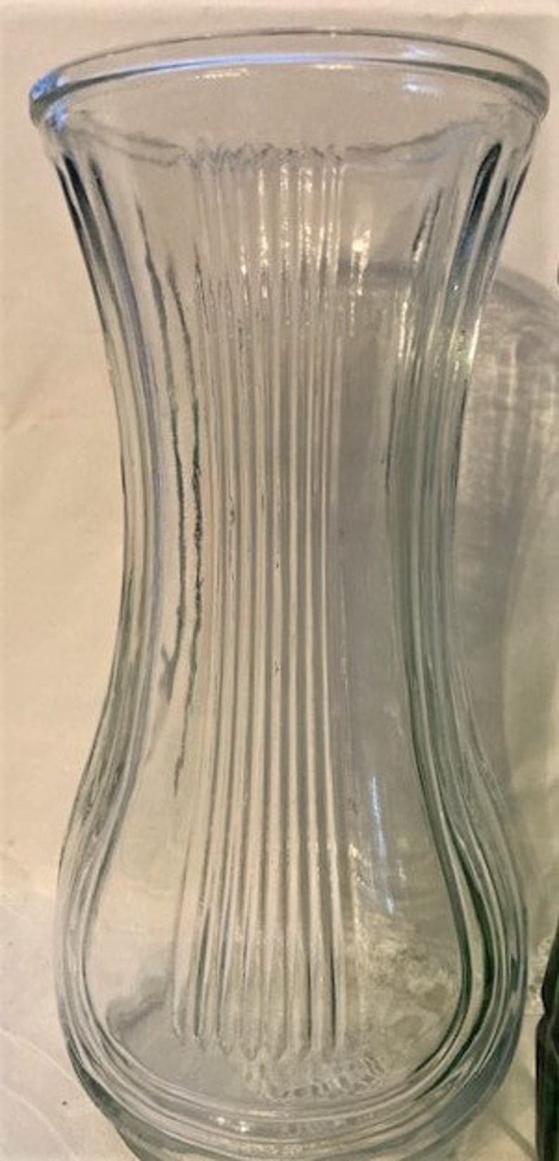 Vintage Hoosier Clear Ribbed Vases 4086B 4088B Bohemia Etsy