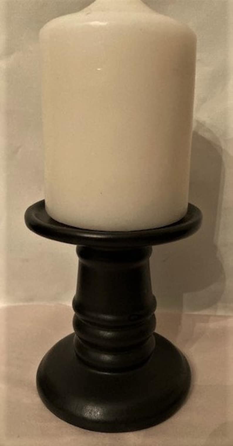 Ceramic Pillar Candle Holders White and Black Round or Square Etsy