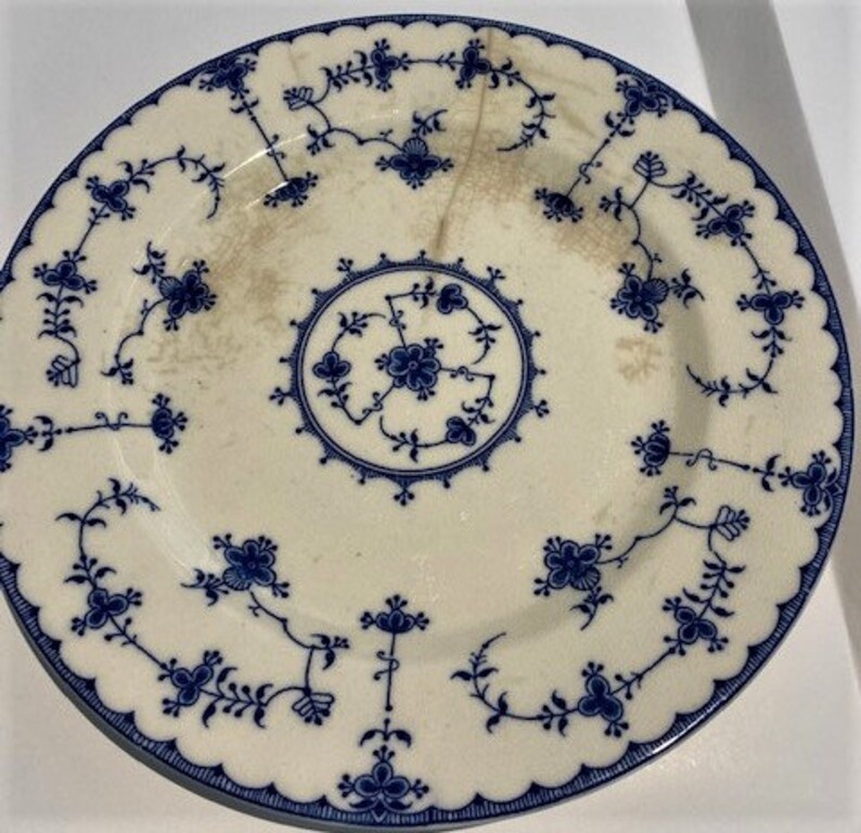 Vintage Delft Blue Dinner Plate by Maruta Denmark Style Blue Etsy
