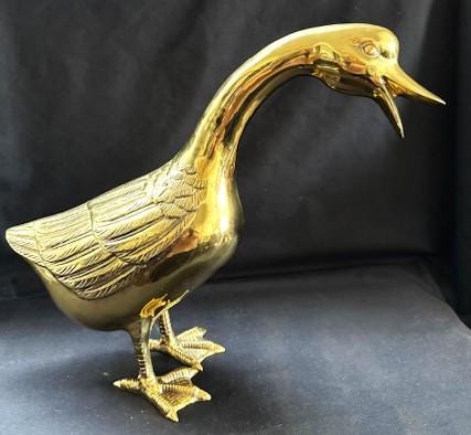 金のガチョウの置物 - Etsy 日本