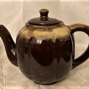 Vintage Brown Glazed  Quality Ceramic Teapot Made in Korea