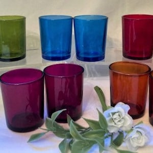 Votiv Vielfalt Runde Teelicht Glas Votiv-Kerzenhalter Blau, Rot, Lila, Grün, Bernstein-Hobnail Rot -Modernes Klarglas-Design